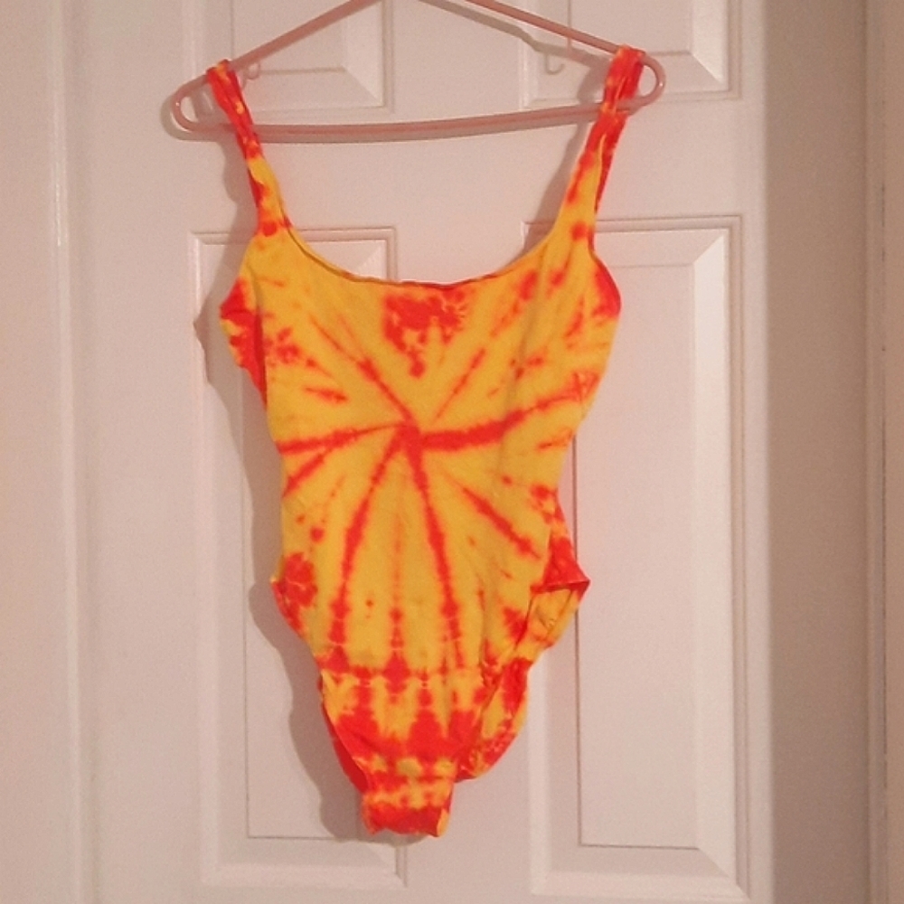 Sunburst Tie-Dye VINTAGE One Piece Swimsuit!